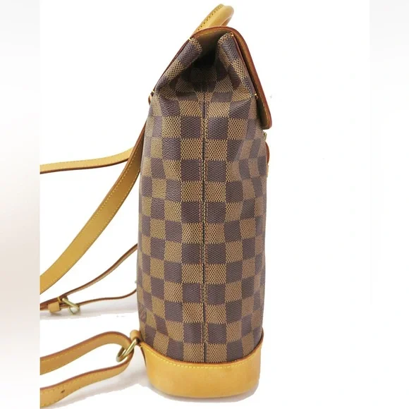 Louis Vuitton Tan and Brown Checkered Backpack  display picture 2